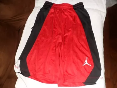 Mens Jordan Dri-Fit Red/ Black Athletic Basketball Shorts Size  M • $14.95