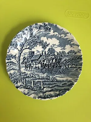 Myott Royal Mail Staffordshire Ironstone Blue Ware Saucer Made In England Plate • $8