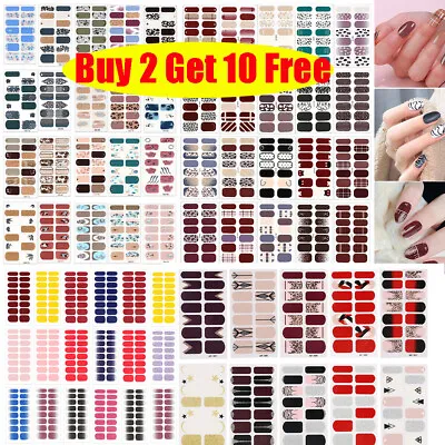 16 Strips Cured Gel Nail Stickers UV Lamp Not Required Gel Wraps (Buy 2 Get 12) • £2.54