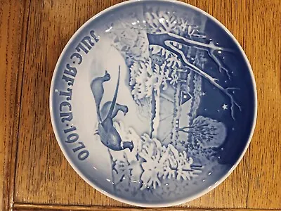 B&G Copenhagen 1970  Pheasants In The Snow At Christmas  Blue Collector Plate • $16
