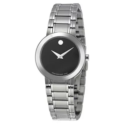 Movado Stiri Black Dial Stainless Steel Ladies Watch • $459.99