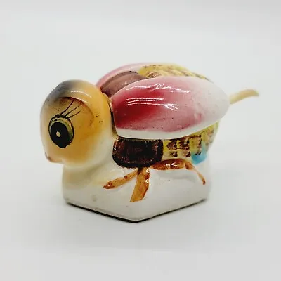 Vintage Bumble Bee Honey Pot Jar Ceramic Mini Server Spoon Japan Hand Painted  • $42