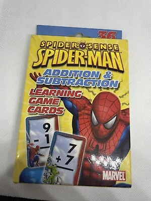 Marvel Spider-Man  Spider Sense  Math Flash Cards Learning Game Cards (+/-) • $6.99