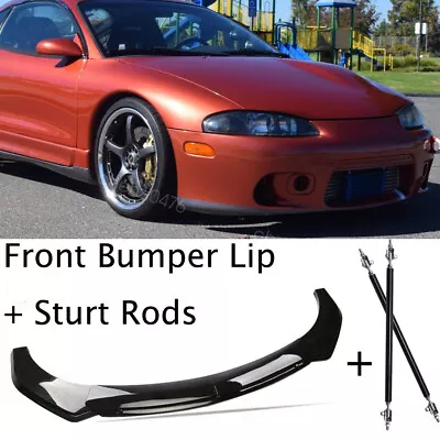 For Mitsubishi Eclipse Front Bumper Lip Body Kit Spoiler Splitter + Strut Rods • $75.99