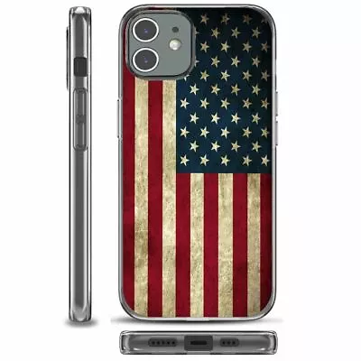 Vintage US Flag Shockproof Rubber Grip Case For Apple IPhone 12 / 12 Pro (6.1 ) • $12.95