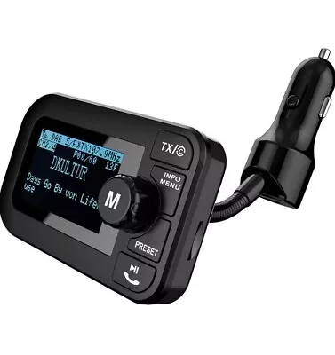 Car DAB/DAB+ Radio Adapter 2.3  LCD Bluetooth FM Transmitter Handsfree Call MP3 • £45