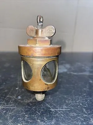 Antique Brass Never Fail 1/4” Rod Oiler Hit Miss Steam Engine Lubricator • $70