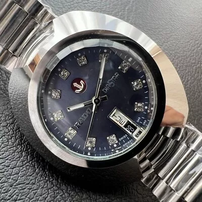 RADO Diamond Star Automatic Watch Vintage 900Silver/Black RARE Luxury Popular • $229