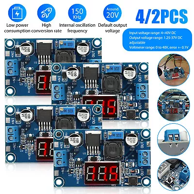 4/2Pcs LM2596S DC-DC 3A Step-Down Buck Power Supply Converter Module Adjustable • $13.48