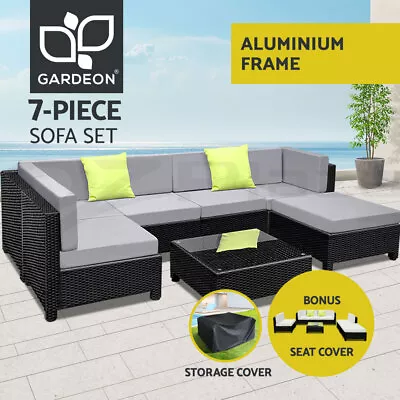 Gardeon Outdoor Sofa Set Lounge Setting Patio Furniture Wicker 7pcs Couch Patio • $959.95