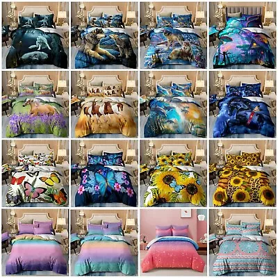 New Ultra Soft Quilt Doona Duvet Cover Set Single Double Queen King Size Bedding • $34.99