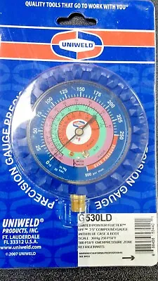 Gauge Refrigeration R22 R410a R404a -30 To 500 BLUE LOW SIDE 2.5  • $17.67