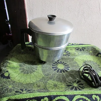 Rare Vintage Aluminum Specialty 3 Piece Electric Roaster. Works Fine  • $23.99