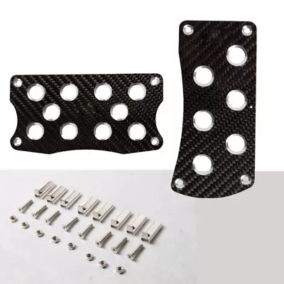 Universal Racing Carbon Fiber 2pcs Racing Pedal Pad Set Manual M/T • $16.99