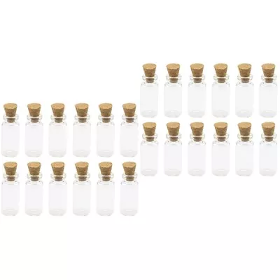  200 Pcs Cork Bottle Tiny Glass Small Bottles With Corks Mini • £22.28