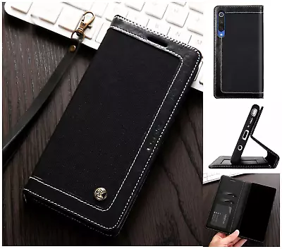 Xiaomi Mi9 Se Wallet Case Denim Leather Combined Style Lanyard • $9.50