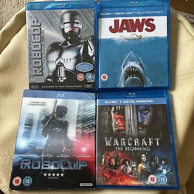 Blu Ray Bundle Robocop Jaws Warcraft And Robocop Remake  • £10