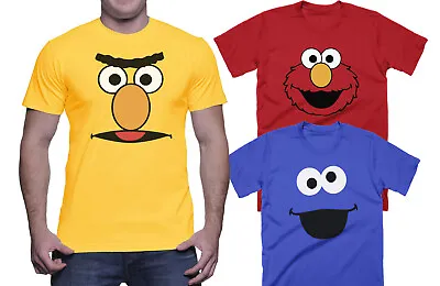 £15.99 • Buy Bert ,Elmo ,Cookie Faces Men Funny T-shirt Gift For Fan - Size S - 5XL