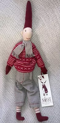 Rare Maileg 2008 Christmas Medium 17.5” Pixy Elf Boy Pixie Retired Doll W/ Scarf • $84.99