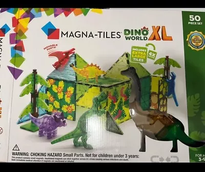 Magna-Tiles Dino World XL 50-Piece Magnet Set (New Open Box) • $65