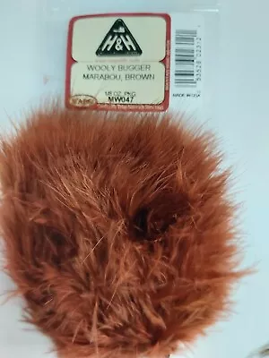 Lot Of 1/8oz   MARABOU    4 Long  Color:  BROWN   WOOLY BUGGER Feathers  • $2.91