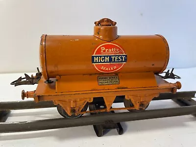 Hornby Series Tinplate- 1931 Early Pratts 'High Test' Tank Wagon- O Gauge • £20