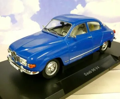 Superb Mcg Model Car Group 1/18 Diecast 1967 Saab 96 V4 Saloon In Blue Mgc18283 • $80.83