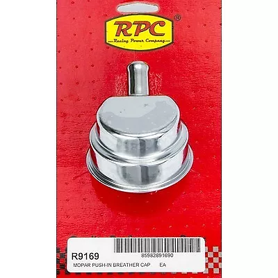 Racing Power Co-Packaged R9169 Mopar Style Chrome Breather W/Tube Breather Push • $36.25