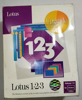 Vintage Lotus 123 Release 1.0A Computer Software 5.25  Floppy Disks For Windows • $34.98