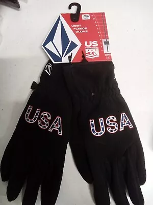 Volcom USST Men's Fleece Gloves Black SZ XS #5A3A • $15