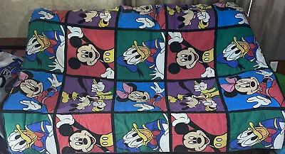 Disney Mickey Mouse Color Block Comforter Twin Approximately 81”X62” Reversible • $59.95