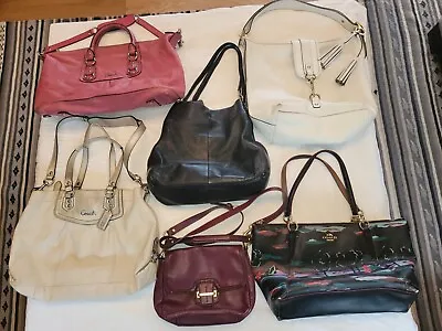 Lot Of 6 Coach Purses Handbags Shoulder Tote Bags Rehab Wholesale AS IS • $80