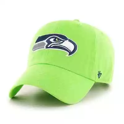 NFL Seattle Seahawks ('47 Brand) Clean Up Dad Hat Adjustable Strap Action Green • $18.99