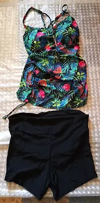 Maacie Maternity Size Large 2 Pc Bathing Suit Tankini Swimwear See Descript M1 • $20