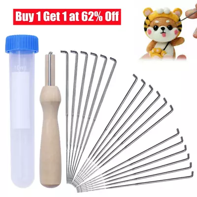 20x Felting Needles Set With Handle Wool Felt Tool Kit DIY Mixed Felting Starter • £3.85