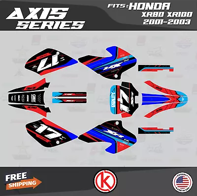 Graphics Kit For HONDA XR80 XR100 (2001-2003) Axis Series - Blue • $59.99