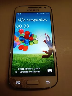 Samsung Galaxy S4 Mini GT-i9195 White Smartphone Damaged Screen Spare/repair • £5.25