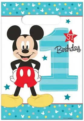 Disney Baby Mickey Mouse 1st Birthday Loot/ Favor Bags Birthday Party Supplies • $5.99