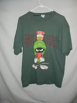 VTG Marvin The Martian T-shirt Green XL Looney Tunes WB Cartoons • $42.71