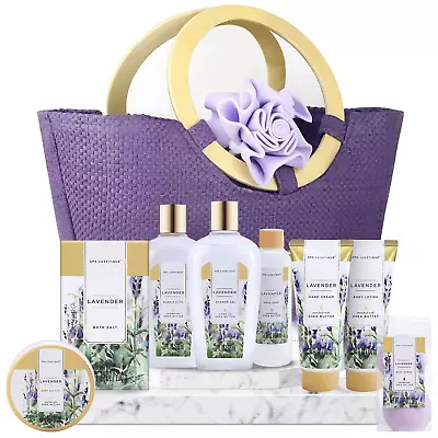 Gift Baskets For Women Spa Gifts 10Pcs Lavender Gift Sets Mothers Day Gift • $49.99