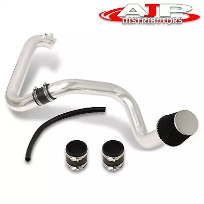 2.5  Chrome Piping Cold Air Intake System Filter For 2001-2005 Honda Civic DX LX • $54.99