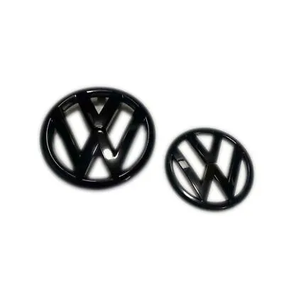 $44.99 • Buy Glossy Black Front And Rear Badge Emblem For VW Volkswagen MK6 GTI GOLF6 Set
