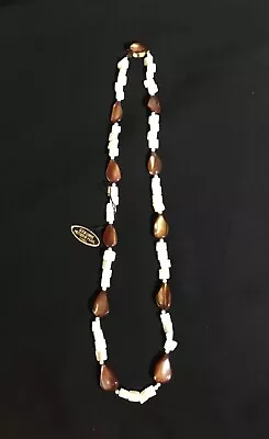 Vintage New Genuine Mother Of Pearl Shell Necklace Japan~W/ Original Tag • $9