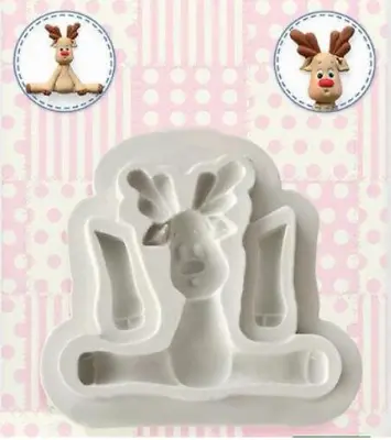 Baby Reindeer Deer Animal Christmas Winter Silicone Mold Mould Cake Icing M387 • £6.86