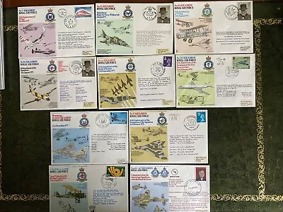 Set Of 10 RAF Covers Flown - Royal Air Force SQUADRONS - No Duplicates (Set 5) • £4.75