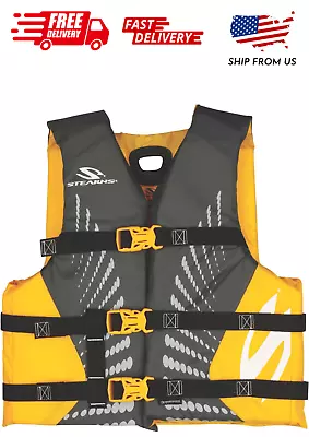 Stearns Nylon Kids Life Vest USCG Approved Type III Life Jacket For Kids Weighi • $29.99