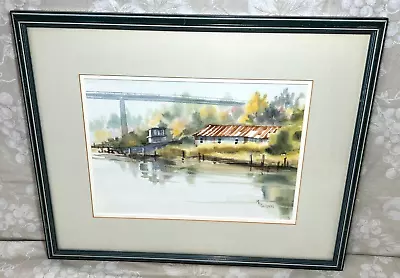 Mary Ellen Golden Watercolor Painting Framed & Matted • $279.20