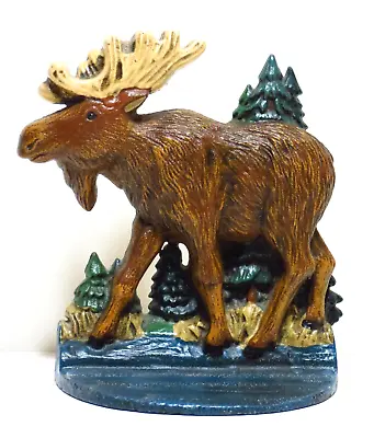 Vintage Cast Iron Moose Doorstop/Bookend Rustic Home Decor Midwest Importers • $49