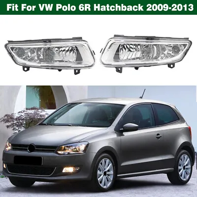 Front Fog Light Lamp W/Bulbs For VW Polo 6R Hatchback 2009 2010 2011 2012 2013 • $54.78