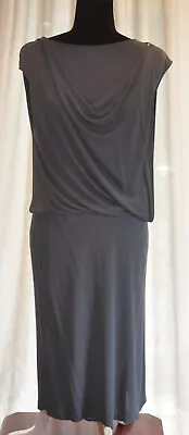 *Maison Margiela* Silky Grey Dress With Double Layer Top (UK 12)^ • £44.99